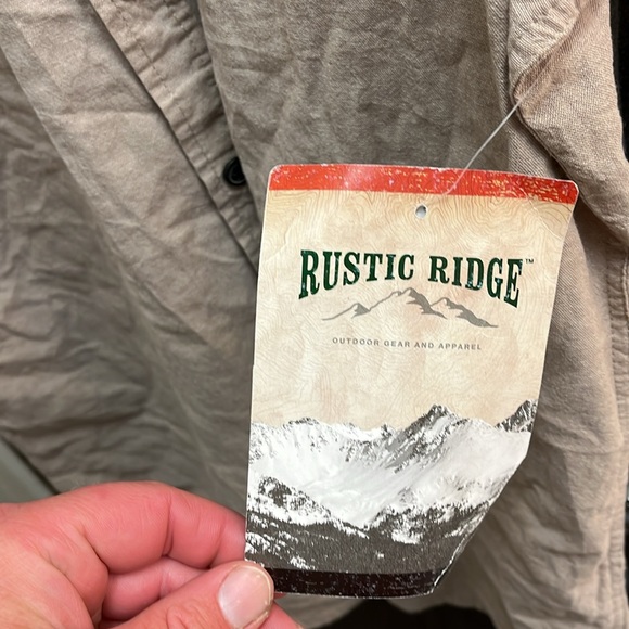 XXL Rustic Ridge Tan Button-Up Shirt - Picture 4 of 6